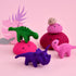 DASHDU - Tulip Triceratops - Mini Purple Felt Dinosaur